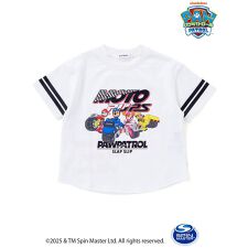 【パウ・パトロール×SLAPSLIP】袖ラインMoto PupsキャラクタープリントTシャツ(90~