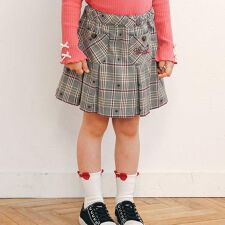 スラップスリップ(SLAP SLIP)の【お揃い】チェック前ポケットタックスカパン(90~130cm)