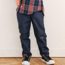【お揃い】ツイルチェックリバーシブルパンツ(80~130cm)