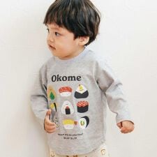 スラップスリップ(SLAP SLIP)の【スララク/防汚加工/オーガニックコットン】わくわく男の子長袖Tシャツ(80~130cm)