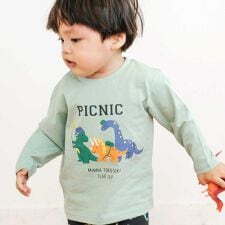 スラップスリップ(SLAP SLIP)の【スララク/防汚加工/オーガニックコットン】わくわく男の子長袖Tシャツ(80~130cm)