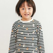 スラップスリップ(SLAP SLIP)の【スララク/防汚加工/オーガニックコットン】わくわく男の子長袖Tシャツ(80~130cm)