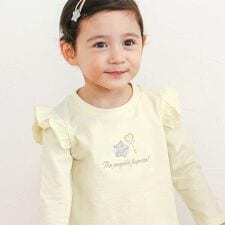 【スララク/防汚加工/オーガニックコットン】ときめき女の子長袖Tシャツ(80~130cm)