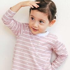 【スララク/防汚加工/オーガニックコットン】ときめき女の子長袖Tシャツ(80~130cm)