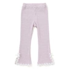 レースリボン裾フレア9分丈レギンス(80~130cm)