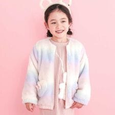 スラップスリップ(SLAP SLIP)のハートポケットオーロラボアジャケット(80~130cm)