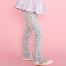 裾フリルお尻ポケットハートがいっぱい総柄パンツ(80~120cm)