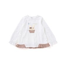 スラップスリップ(SLAP SLIP)のキャンディスリーブ後ろ裾フリルTシャツ(80~130cm)