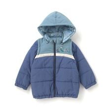 スラップスリップ(SLAP SLIP)の【お揃い】バイカラー恐竜ロケット総柄8WAYコート(80~130cm)