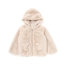 アニマルウサギクマネコハートポケット付きふわふわファージャケット(90~130cm)