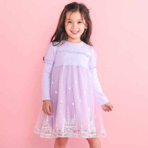 ベベ キッズフォーマル スカラップ ワンピース リボン ストレッチ 120 入学 子供・ベビーのキッズフォーマル服一覧 ｜ 子供服のベベの公式