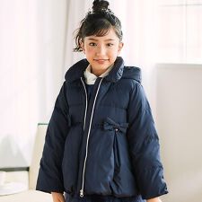 スラップスリップ(SLAP SLIP)のフード付き腰リボンペプラムダウンコート(90~130cm)