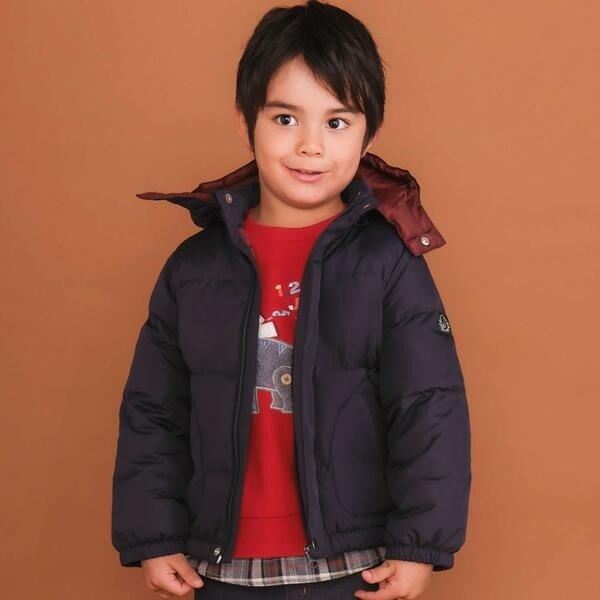 90cm ダッフルコート　slap slip BEBE 90cm ダッフルコート slap slip BEBE フード付き表裏配色ダウンコート