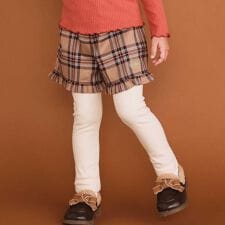 【お揃い】レギンスドッキングチェックショートパンツ(80~130cm)
