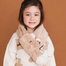 スラップスリップ(SLAP SLIP)のネコウサギクマアニマルモチーフふわふわファーマフラー