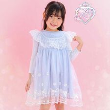 【スラプリ】チュール刺しゅうジャンパースカート(90~130cm)