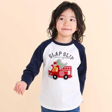 はたらく車サガララグラン天竺長袖Ｔシャツ(80~130cm)
