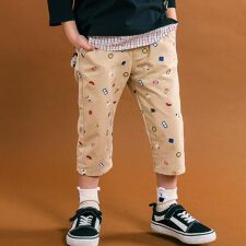 力士総柄7分丈ツイルパンツ(80~130cm)