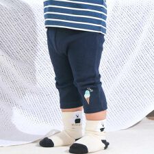 【スララク/防汚加工】前後フリーで時短!パパパッと穿ける7分丈前向きパンツ(80~120cm)