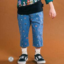 【歌舞伎コラボ】総柄7分丈デニムパンツ(80~130cm)