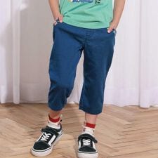 ポケット電車刺しゅう7分丈デニムパンツ(80~130cm)