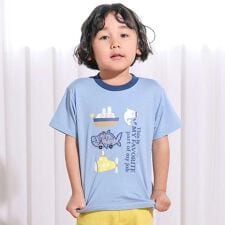 アニマルモチーフプリント天竺Tシャツ(80~130cm)