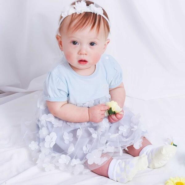 ベビー服 ベビー ロンパース 70 フラワークチュールロンパース 70cm（柄花・植物）（カバーオール・ロンパース｜ベビー