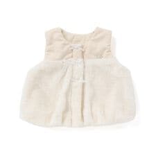 スラップスリップ ベビー(SLAP SLIP BABY)のスウェードファー切り替えバルーンベストベビー(70~80cm)