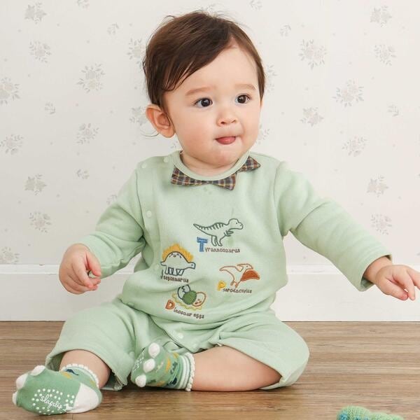 子ども 恐竜 パーカー ロンパース ベビー キッズ シンプル 海外 男女