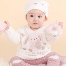 スラップスリップ ベビー(SLAP SLIP BABY)の【お揃い】アニマルウサギ恐竜もこもこパッチニットトップス(70~80cm)