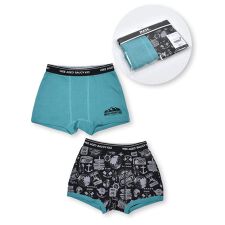 ワスク(WASK)の無地 + 総柄 2P コットン フライス ショーツ (110~160cm)