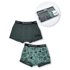 ワスク(WASK)の無地 + 総柄 2P コットン フライス ショーツ (110~160cm)