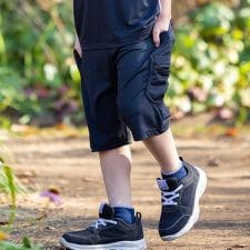 【接触冷感/速乾】【お揃い】5.5分丈ファスナーポケット速乾メッシュパンツ(110~160cm)