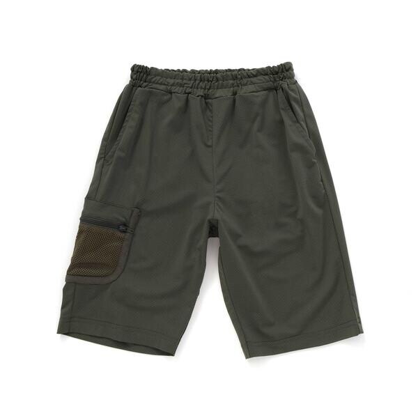 【接触冷感/速乾】【お揃い】5.5分丈ファスナーポケット速乾メッシュパンツ(110~160cm)