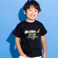【接触冷感】WASKアイコン迷彩柄天竺Tシャツ(100~160cm)