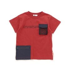【速乾】ナイロン＋メッシュポケット天竺Tシャツ(100~160cm)