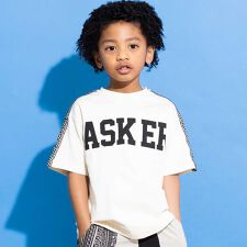 【速乾】【お揃い】袖柄テープ天竺Tシャツ(100~160cm)