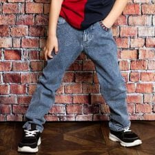 カラー刺しゅうストレッチデニムパンツ(100~160cm)