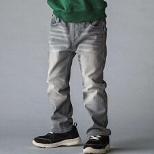 BIGポケット裏起毛ストレッチデニムパンツ(100~160cm)