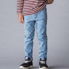 ロゴネーム付きストレッチデニムパンツ(100~160cm)