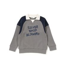 ロゴ刺しゅう襟付きトレーナー(110~160cm)