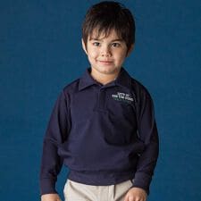 襟付き裏チェックトレーナー(110~160cm)