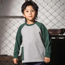 バイカラーラグランロゴBIGトレーナー(110~160cm)