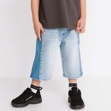 6分丈バイカラー・ストレッチデニムパンツ(100~160cm)