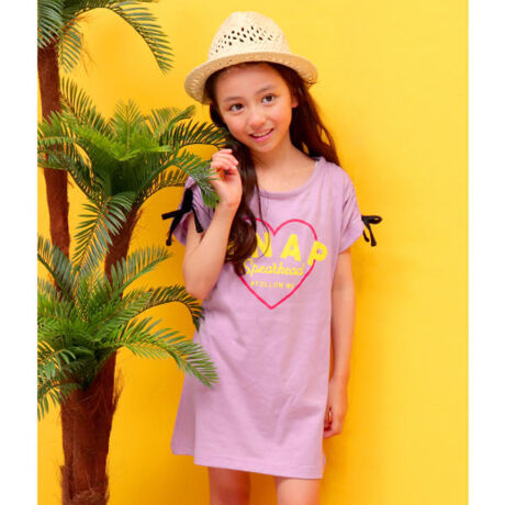 ショルダーシャーリングハートロゴチュニックワンピース アナップキッズ ガール Anap Kids Girl ファッション通販 マルイウェブチャネル