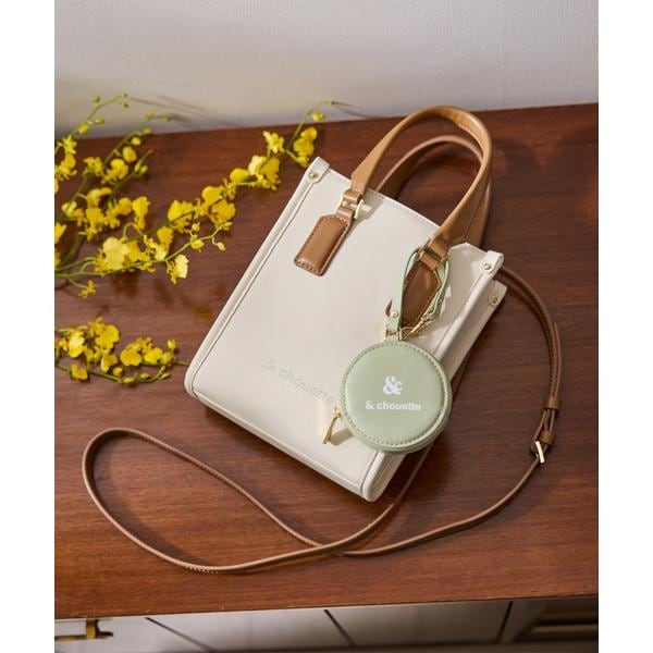 ポーチ付き ドットロゴデザインショルダーバッグ | アンドシュエット