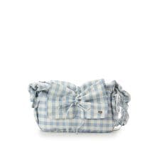 アンドシュエット(& chouette)のギンガムチェック リボンギャザーショルダーバッグ