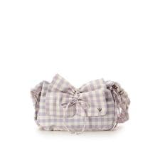 アンドシュエット(& chouette)のギンガムチェック リボンギャザーショルダーバッグ
