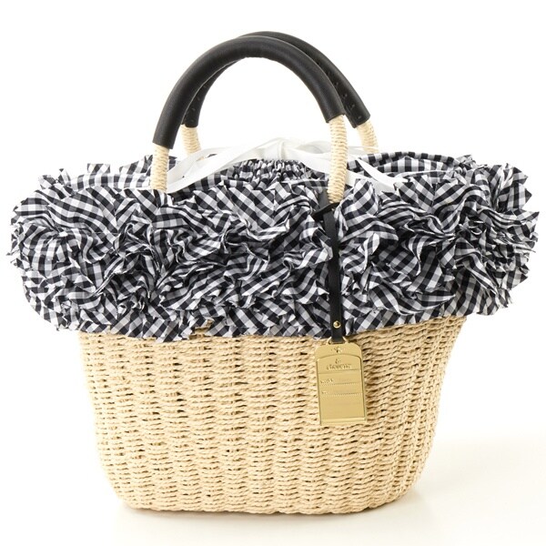 &chouette アンドジュエット　かごバッグ　カゴバッグ　ギンガムチェック &chouette アンドジュエット かごバッグ カゴバッグ ギンガム