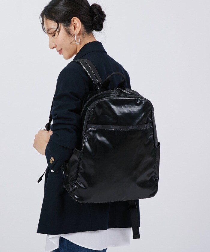 専用　LE SPORTSAC 黒 光沢レザー風リュック LE SPORTSAC 黒 光沢レザー風リュック